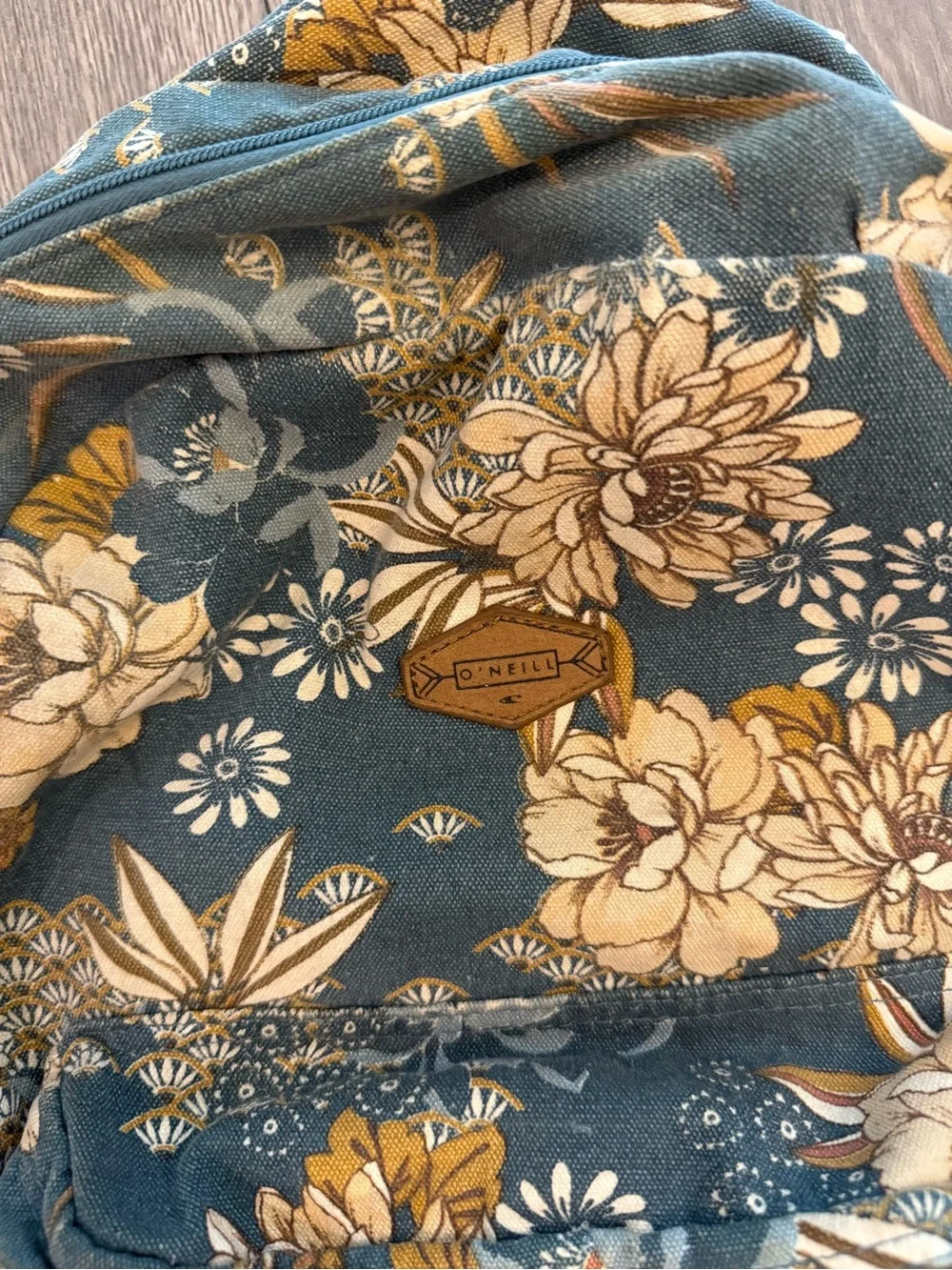 O’Neil Y2k Floral Green & Tan Adjustable Straps Backpack